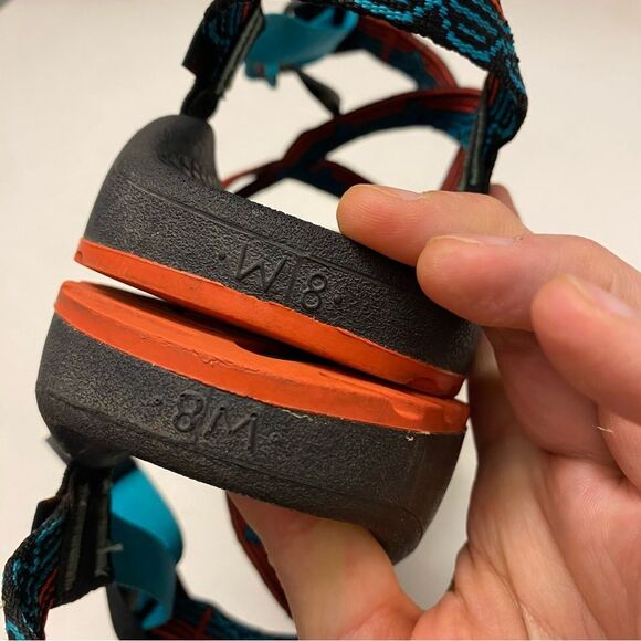 Chaco Z cloud blue orange women’s hiking walking water sandals 8 - Picture 3 of 8